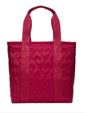 Victoria's Secret Red Quilted Heart Tote